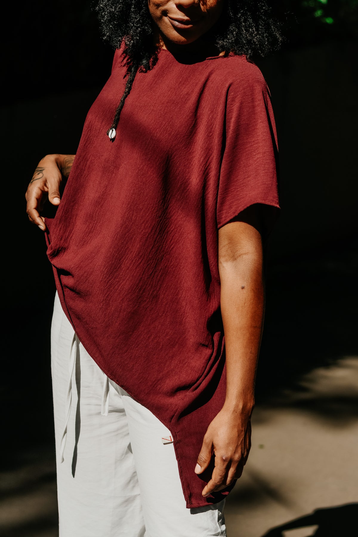 Camiseta assimétrica